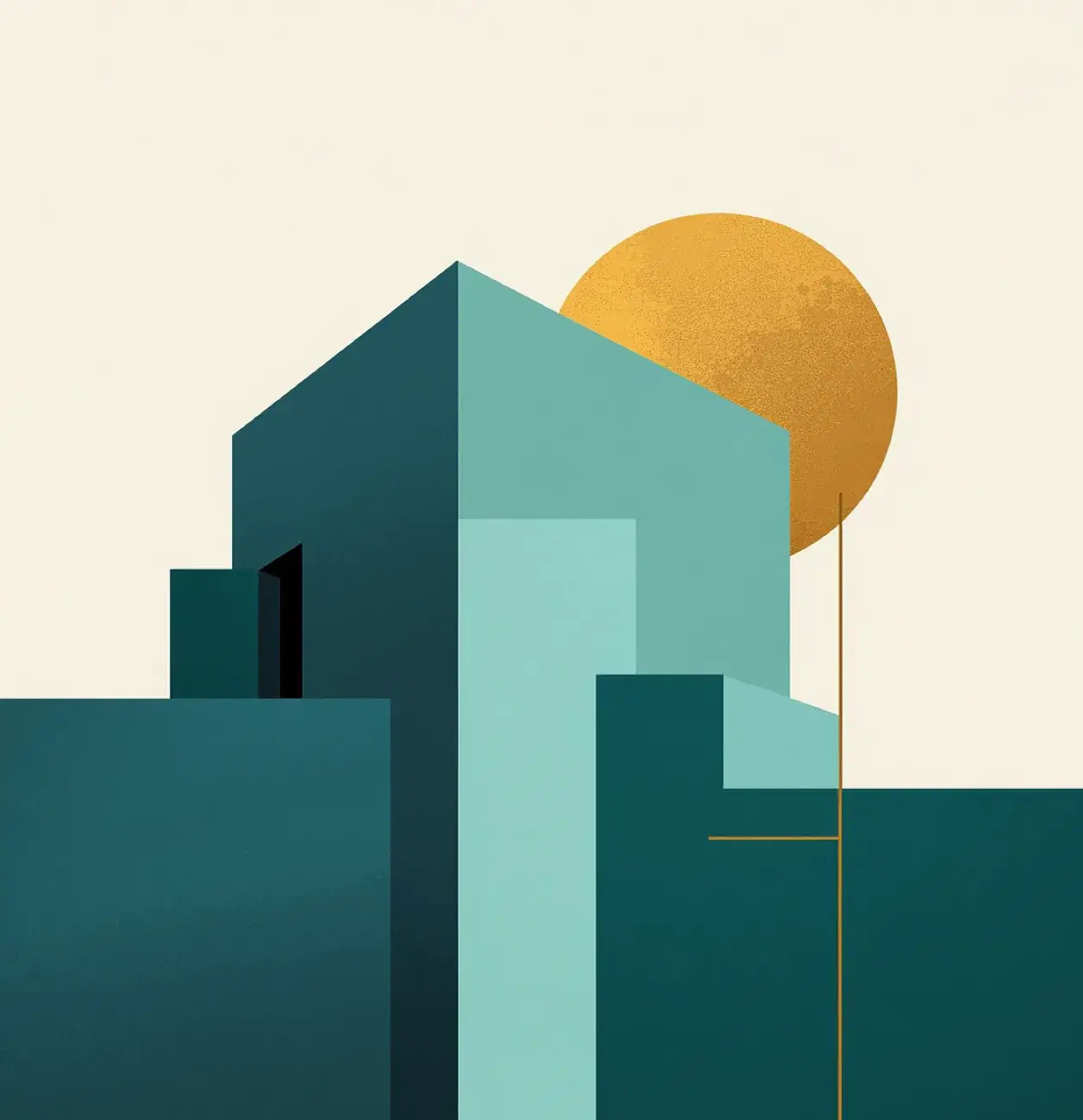 Abstract portfolio construction illustration